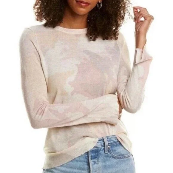 ZADIG & VOLTAIRE 100% Cashmere Sweater Pullover Camouflage Grey Crisp Camou XS - Picture 1 of 8